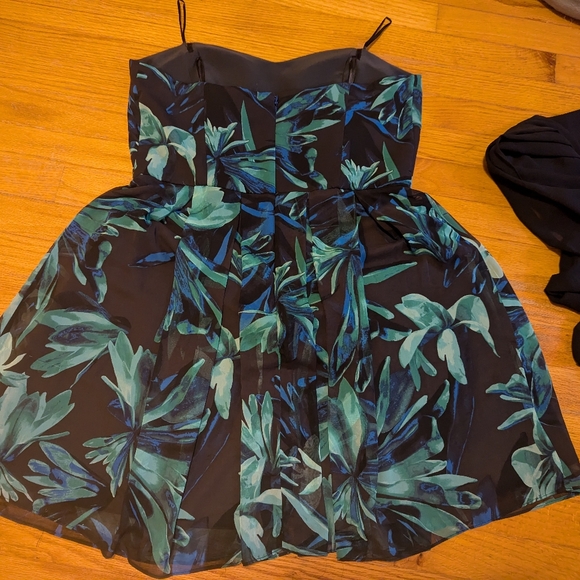 Le Château sweetheart floral mini dress convertible size XL MADE IN CANADA - Picture 3 of 4